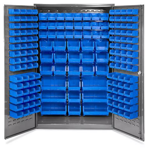 uline storage cabinets with bins